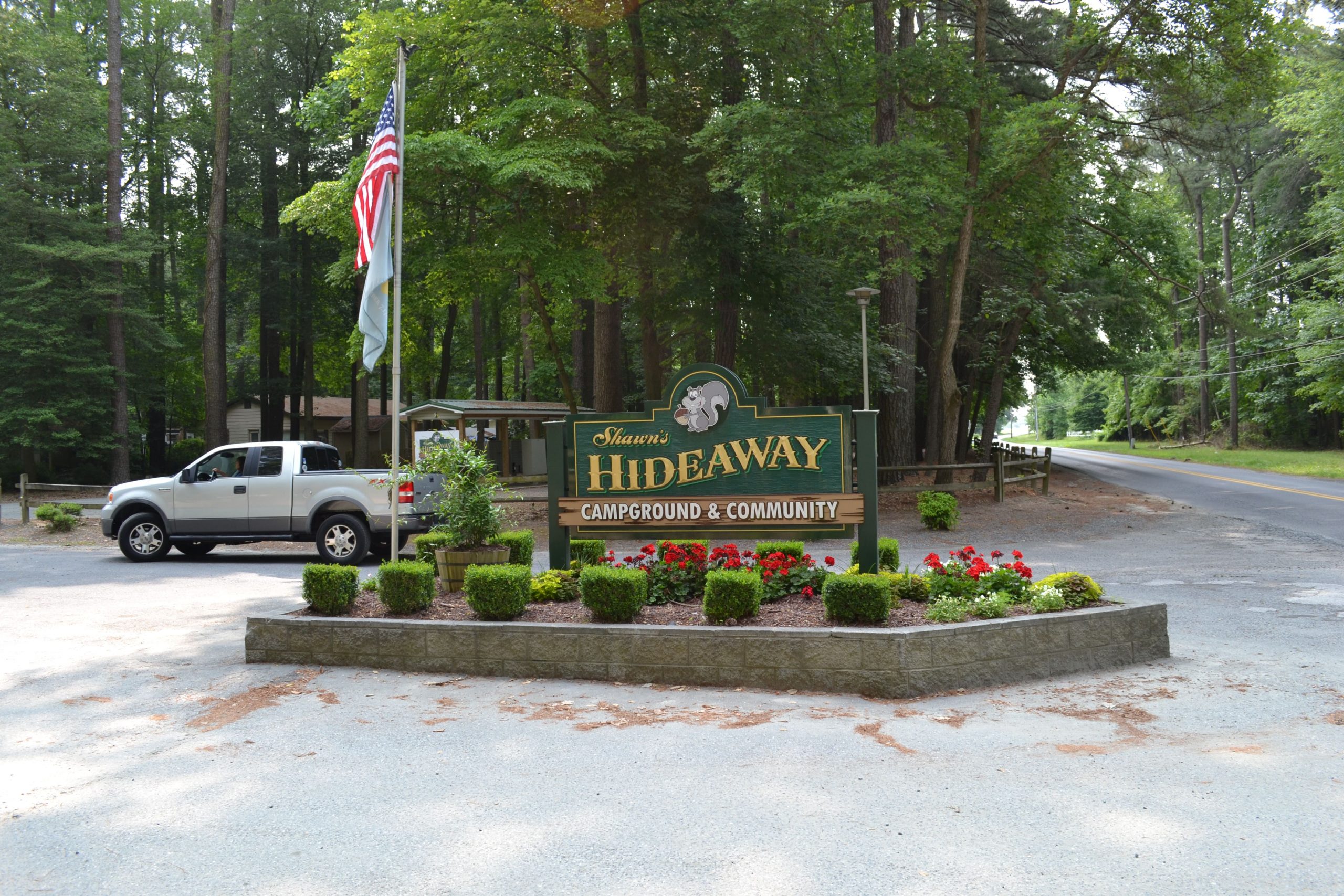 Shawn's Hideaway Campground Entrance